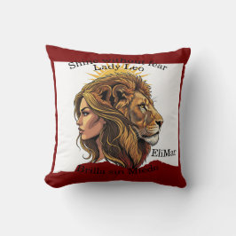 Almofada Cojín Lady Leo – Shine Without Fear