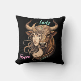 Almofada Cojín Lady Tauro – Arte zodiacal para tu hogar