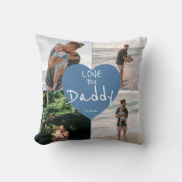 Almofada Cojín Love You Daddy con Fotos Personalizado