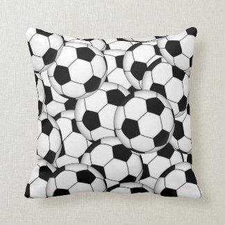 Almofada Colagem da bola de futebol