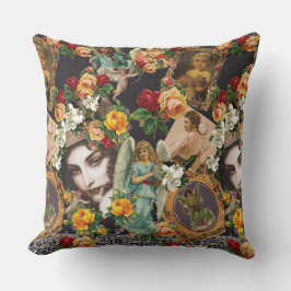Almofada Colagem da safra Retro com rendas e flores