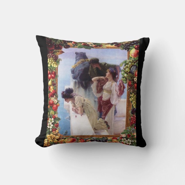 Almofada Colagem da safra Retro com rendas e flores (Frente)