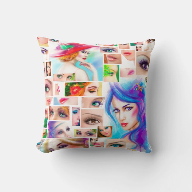 Almofada Colagem de abreções femininas (Frente)