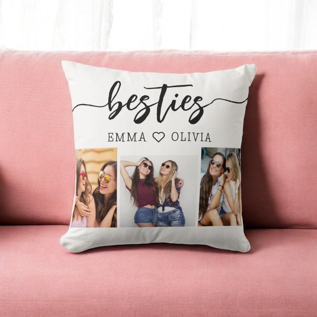 Almofada Colagem de Amigos de Besties 3 Fotografia (Criador carregado)