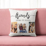 Almofada Colagem de Amizade de Fotografias 3<br><div class="desc">Celebre sua amizade com o Travesseiro decorativo Colagem Amizade Fotográfica Amigos 3. Este travesseiro personalizado apresenta uma bela colagem organizada de três fotos queridas, capturando momentos especiais com seus amigos. Feito de materiais de alta qualidade, ele adiciona um toque na moda e sentimental a qualquer espaço. Perfeito para aniversários, feriados...</div>