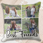 Almofada Colagem de Fotografias de Amizade de Na moda Melho<br><div class="desc">Celebre seu melhor amigo e amizade com um travesseiro personalizado de manutenção de colagem de fotos. Seja aniversário ou Natal, este travesseiro de melhores amigos é um presente maravilhoso que será tesouro para os próximos anos. O travesseiro tem dois lados para que você possa fazer fotos diferentes em cada lado....</div>