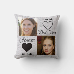 Almofada Colagem de Fotografias de Cinzas de Oferta BFF par