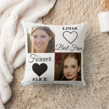 Colagem de Fotografias de Coração Branco Preto par