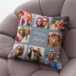 Almofada Colagem de Fotografias de Script Moderno dos MELHO