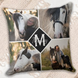 Almofada Colagem de Fotografias do Cavalo Lover<br><div class="desc">Celebre o seu melhor amigo com um Travesseiro personalizado de Colagem de Fotos do Monograma. Quando você tem tantas memórias e fotos divertidas, uma foto não é suficiente. Nosso Travesseiro de Foto do Cavalo tem oito fotos no total. O travesseiro é de dois lados, quatro frente, quatro traseiros. Quer você...</div>