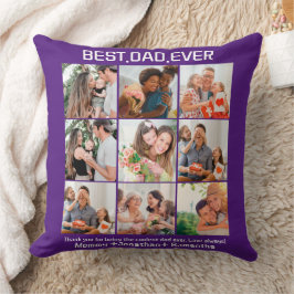 Almofada Colagem de Fotografias do Melhor Pai Do Dia de os