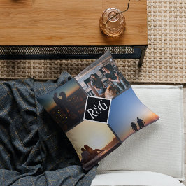 Almofada Colagem de Fotografias Personalizada 4 Monograma d