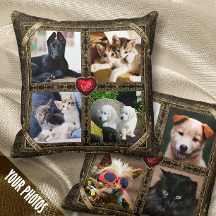 Almofada Colagem de Fotografias Pet Keepsasasak4+4, Vintage