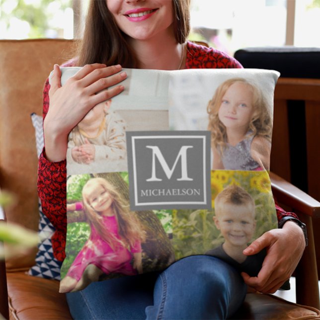 Almofada Colagem de Fotos da Família (Criador carregado)