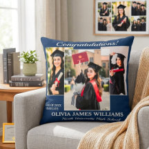 Colagem de Fotos de Formatura Personalizada Azul M