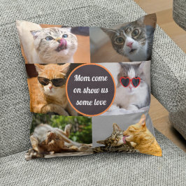 Almofada Colagem de Fotos de Pet Personalizada Moderna e Bo
