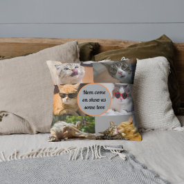 Almofada Colagem de Fotos de Pet Personalizada Moderna e Bo