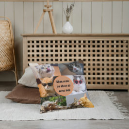 Almofada Colagem de Fotos de Pet Personalizada Moderna e Bo