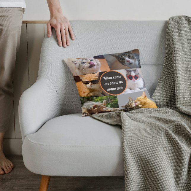 Almofada Colagem de Fotos de Pet Personalizada Moderna e Bo (Criador carregado)