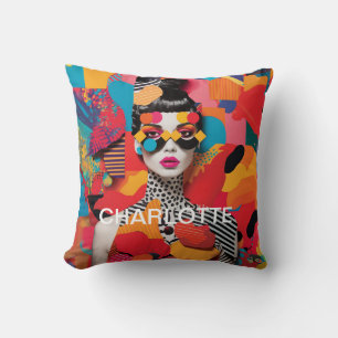 Almofada Colagem de Fotos de pop Art