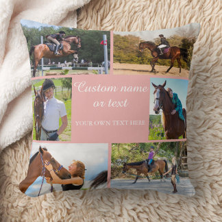 Almofada Colagem de Fotos do Cavalo Rider - Cushion Persona