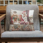 Almofada Colagem de Fotos do Gramdma de Natal Personalizada<br><div class="desc">Apresentando netos com colagem de fotos e uma tipografia moderna de scripts,  você pode facilmente mudar para adicionar seu nome de família e fotos. Um design elegante para enviar aos amigos e à família nesta temporada de Férias.</div>