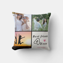 Almofada Colagem de Fotos dos Melhores Amigos para Sempre -