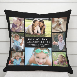 Almofada Colagem de Fotos dos Melhores Avós do Mundo - Pret