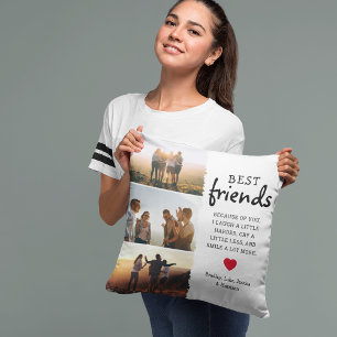 Almofada Colagem de Fotos e Cotação de Melhores Amigos da T