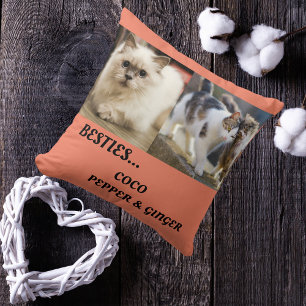 Almofada Colagem de Fotos e Nomes de Amigos de Pet