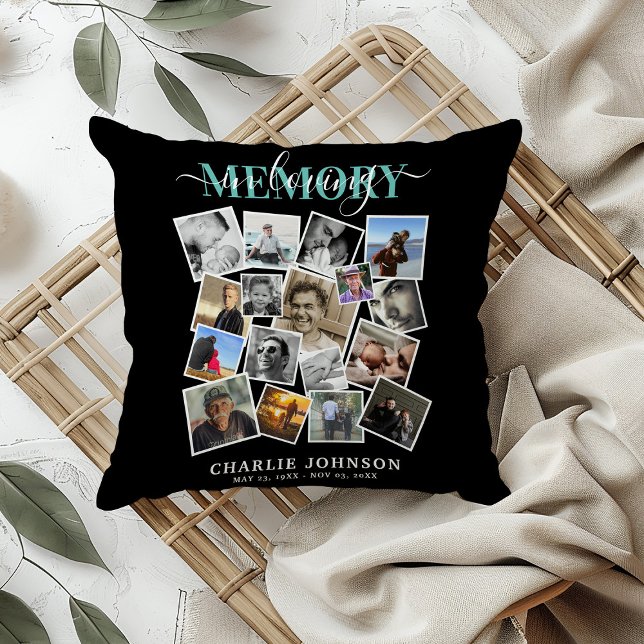 Almofada Colagem de Fotos Em Memória Carinhosa Memorial (Criador carregado)