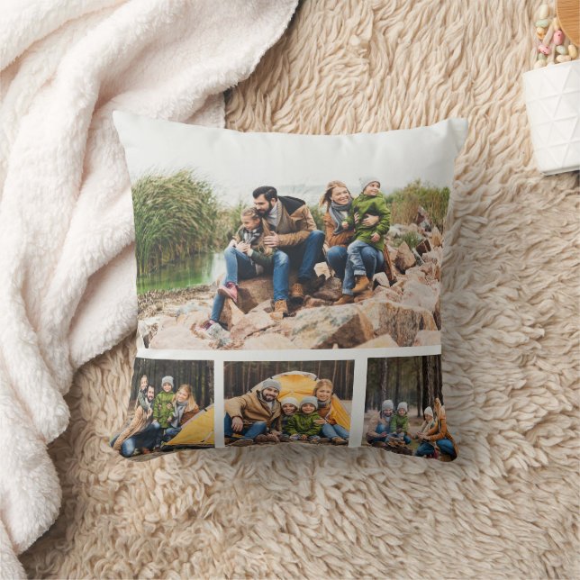 Almofada Colagem de Fotos Multi Personalizada Branca Estilo (Cobertor)