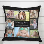 Almofada Colagem de Fotos Personalizada da Melhor Tia do Mu<br><div class="desc">Dê à melhor tia do mundo um travesseiro de colagem de fotos personalizado e divertido que ela vai tesourar. Você pode personalizar com oito fotos de sobrinhas, sobrinhos, outros membros da família, animais de estimação, etc., personalizar a expressão "Melhor Tia do Mundo" e se ela é chamada de "Tia", "Tia",...</div>