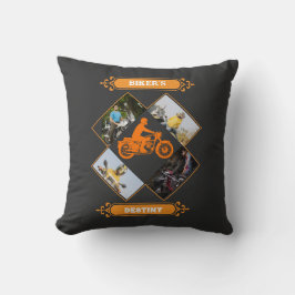 Almofada Colagem de Fotos Personalizada de Motociclista