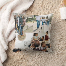 Almofada Colagem de fotos personalizada do quebra-cabeça 4 