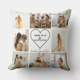 Almofada Colagem de Fotos Personalizada | "Mãe em um Milhão