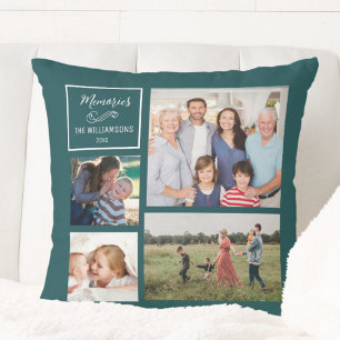 Almofada Colagem de Fotos Personalizada Moderna Família 4