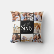 Colagem de fotos pretas moderna de 60 anos simples