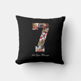 Almofada Colagem de Fotos Preto e Branco Número 7