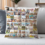 Almofada Colagem de Fotos Simples Moderna 64<br><div class="desc">Crie o seu próprio travesseiro decorativo personalizado de colagem de fotos com 64 das suas fotos favoritas.</div>
