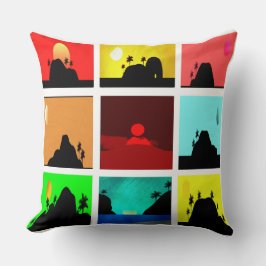 Almofada Colagem de Ilhas Tropicais