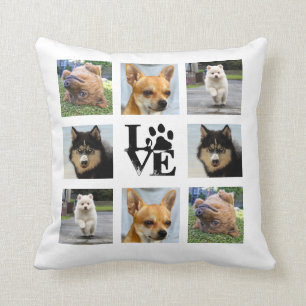 Almofada Colagem de instagramas de fotografias do cão 8