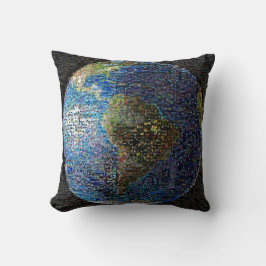 Almofada Colagem de Ondas Terrestres