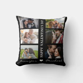 Almofada Colagem e nome personalizados de fotos do feliz di