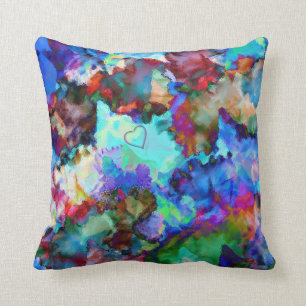 Almofada Colagem floral prismático - travesseiro decorativ
