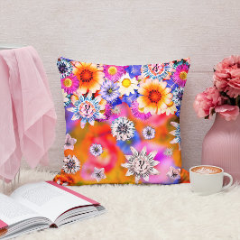 Almofada Colagem Floral Rosa Girly Artsy Decorativa Trabalh