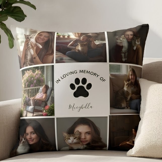 Almofada Colagem Personalizada de Animais de Estimação Em M (Criador carregado)