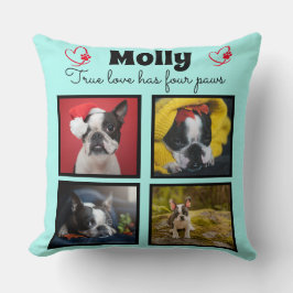 Almofada Colagem personalizada de cães 4 fotos