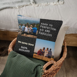 Almofada Colagem Personalizada de Fotos 60º Presentes de An