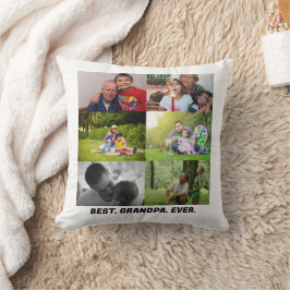 Almofada Colagem personalizada do Melhor Avô de 6 Fotos
